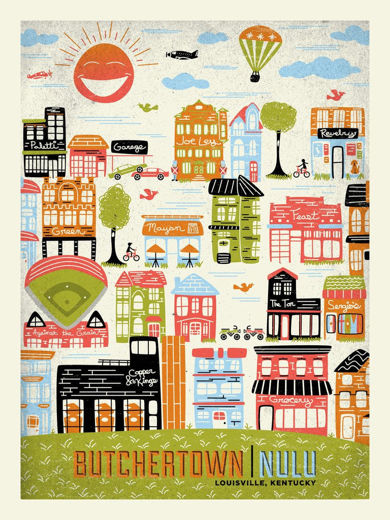 Butchertown | Nulu Screen Print by Ron Jasin